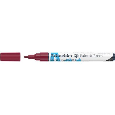 Schneider, Marqueur, Marqueur acrylique Paint-It 310 2mm bordeaux (1x) Schneider, Marqueur, Marqueur acrylique Paint-It 310 2mm bordeaux (1x)