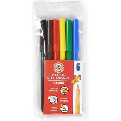 Koh-i-Noor, Marqueur, Marker 6 Farben (6x) Koh-i-Noor, Marqueur, Marker 6 Farben (6x)