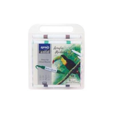 Koh-i-Noor, Marqueur, Doppelseitige Acrylmarker, 18 Farben Koh-i-Noor, Marqueur, Doppelseitige Acrylmarker, 18 Farben