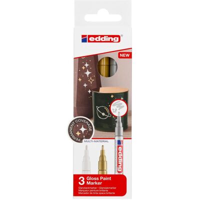 Edding, Marqueur, 751 - Marqueur à peinture (3x) Edding, Marqueur, 751 - Marqueur à peinture (3x)
