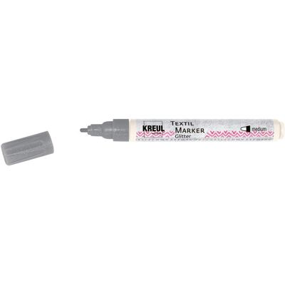 Kreul, Marqueur, Crayon de peinture pour tissu, marqueur textile Javana texi mäx Glitter pour tissus clairs et foncés Kreul, Marqueur, Crayon de peinture pour tissu, marqueur textile Javana texi mäx Glitter pour tissus clairs et foncés