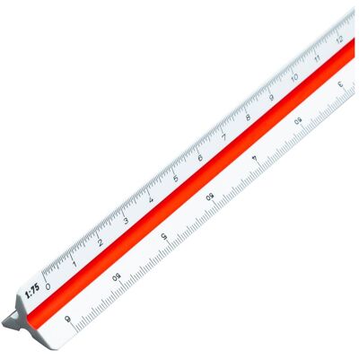 Aristo, Règle, Règle triangulaire D, blanc (Matières plastiques) Aristo, Règle, Règle triangulaire D, blanc (Matières plastiques)