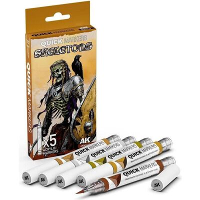 AK Interactive, Marqueur, Skeletons Quick Markers Set AK Interactive, Marqueur, Skeletons Quick Markers Set