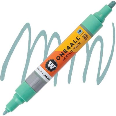 Molotow, Marqueur, Marqueur pour Maquettes - One4All Twin - Acrylique Bleu Lagon Pastel - 1,5/4mm - -020 - 15 cm (1x) Molotow, Marqueur, Marqueur pour Maquettes - One4All Twin - Acrylique Bleu Lagon Pastel - 1,5/4mm - -020 - 15 cm (1x)