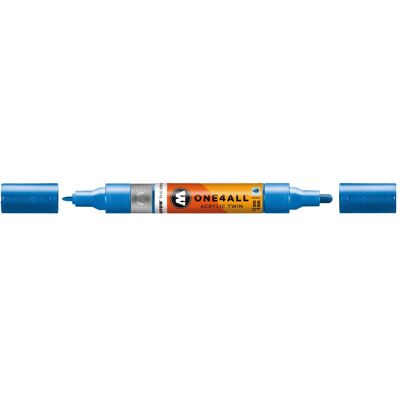 Molotow, Marqueur, Marqueur pour Maquettes - One4All Twin - Acrylique Mètalli-Bleu - 1,5/4mm - -224 - 15 cm (1x) Molotow, Marqueur, Marqueur pour Maquettes - One4All Twin - Acrylique Mètalli-Bleu - 1,5/4mm - -224 - 15 cm (1x)