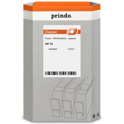 Prindo, Cartouche d'impression, compatible avec HP 72 NoirMat Prindo, Cartouche d'impression, compatible avec HP 72 NoirMat