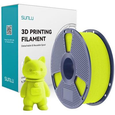 Sunlu Filament PLA Matte (jasnozielony) (PLA, 1.75 mm, 1000 g), Filament 3D, Vert Sunlu Filament PLA Matte (jasnozielony) (PLA, 1.75 mm, 1000 g), Filament 3D, Vert
