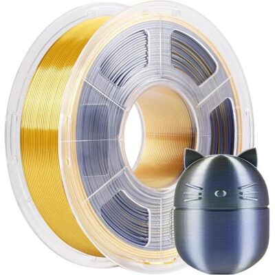 Anycubic PLA Silk Filament DC 1kg Black Gold (PLA, 1.75 mm, 1000 g), Filament 3D, Multicolore Anycubic PLA Silk Filament DC 1kg Black Gold (PLA, 1.75 mm, 1000 g), Filament 3D, Multicolore