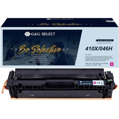 G&G, Toner, Toner de rechange HP, Canon 410X, 046H Compatible Magenta CF413X/Cartridge 046H Magenta GS-HCF413X( (M) G&G, Toner, Toner de rechange HP, Canon 410X, 046H Compatible Magenta CF413X/Cartridge 046H Magenta GS-HCF413X( (M)