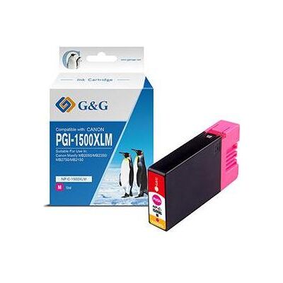 G&G, Cartouche d'impression, compatible Encre avec PGI 1500XL, NP-C-1500XLM/C, magenta (M) G&G, Cartouche d'impression, compatible Encre avec PGI 1500XL, NP-C-1500XLM/C, magenta (M)