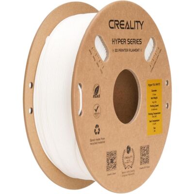 Creality Filament PLA Hyper, blanc, 1.75 mm, 1 kg (PLA, 1000 g, 1.75 mm), Filament 3D, Blanc Creality Filament PLA Hyper, blanc, 1.75 mm, 1 kg (PLA, 1000 g, 1.75 mm), Filament 3D, Blanc
