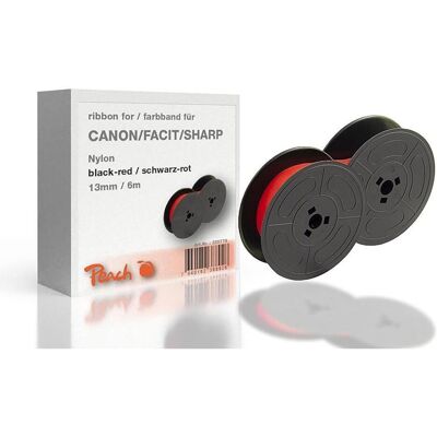 Peach, Ruban d'étiquetage, Farbband für Canon/Facit/Sharp 51S+U schw/r Gr.51/Gr24 (1.30 cm, Noir, Rouge) Peach, Ruban d'étiquetage, Farbband für Canon/Facit/Sharp 51S+U schw/r Gr.51/Gr24 (1.30 cm, Noir, Rouge)
