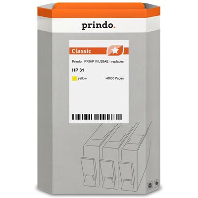 Prindo, Cartouche d'impression, compatible avec HP 31 (Y) Prindo, Cartouche d'impression, compatible avec HP 31 (Y)