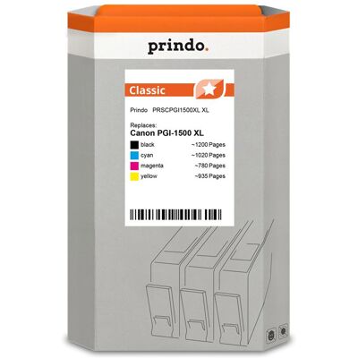 Prindo, Cartouche d'impression, compatible avec Canon PGI-1500XL /// Prindo, Cartouche d'impression, compatible avec Canon PGI-1500XL ///