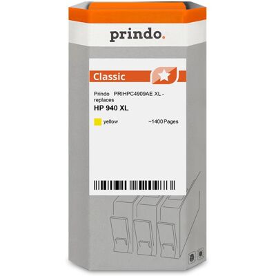 Prindo, Cartouche d'impression, compatible avec HP 940 (Y) Prindo, Cartouche d'impression, compatible avec HP 940 (Y)