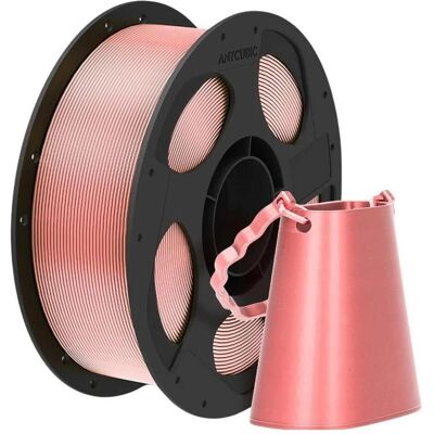 Anycubic PLA Silk Filament 1kg Pink (PLA, 1.75 mm, 1000 g), Filament 3D, Rose, Pink Anycubic PLA Silk Filament 1kg Pink (PLA, 1.75 mm, 1000 g), Filament 3D, Rose, Pink