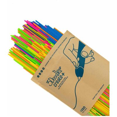 3Doodler Filament Create+ & Pro+ 250 PLA "Neon Sunset Mix" (mélange de néons et de couleurs) (PLA, 3 mm, 500 g), Filament 3D, Multicolore 3Doodler Filament Create+ & Pro+ 250 PLA "Neon Sunset Mix" (mélange de néons et de couleurs) (PLA, 3 mm, 500 g), Filament 3D, Multicolore