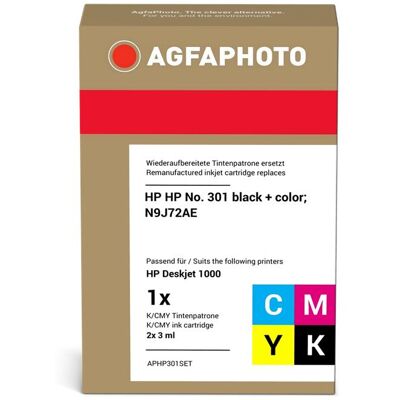 AGFAPHOTO, Cartouche d'impression, compatible avec le modèle 301, plusieurs couleurs disponibles AGFAPHOTO, Cartouche d'impression, compatible avec le modèle 301, plusieurs couleurs disponibles