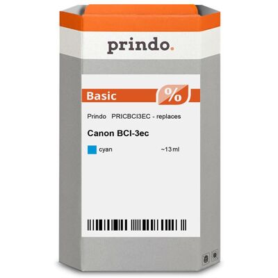 Prindo, Cartouche d'impression, compatible avec Canon BCI-3ec (C) Prindo, Cartouche d'impression, compatible avec Canon BCI-3ec (C)