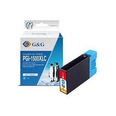 G&G, Cartouche d'impression, compatible Encre avec PGI 1500XL, NP-C-1500XLC/C, cyan G&G, Cartouche d'impression, compatible Encre avec PGI 1500XL, NP-C-1500XLC/C, cyan