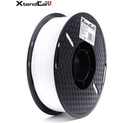 XtendLan TPU filament 1,75mm průhledný bílý 1kg (TPU, 1000 g, 1.75 mm), Filament 3D, Blanc, Transparent XtendLan TPU filament 1,75mm průhledný bílý 1kg (TPU, 1000 g, 1.75 mm), Filament 3D, Blanc, Transparent