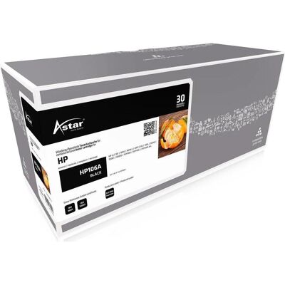 Astar, Toner, AS20244 HP LJ 107A CARTRIDGE BLACK W1106A/HP106A 1000S. sans maintenance. Astar, Toner, AS20244 HP LJ 107A CARTRIDGE BLACK W1106A/HP106A 1000S. sans maintenance.