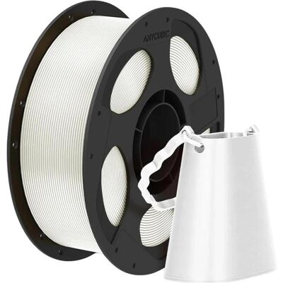 Anycubic PLA Silk Filament 1kg White (PLA, 1.75 mm, 1000 g), Filament 3D, Blanc Anycubic PLA Silk Filament 1kg White (PLA, 1.75 mm, 1000 g), Filament 3D, Blanc