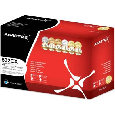 Asaro, Toner, Cartouche d'imprimante cyan Asarto as-LO532CXN, compatible OKI Asaro, Toner, Cartouche d'imprimante cyan Asarto as-LO532CXN, compatible OKI