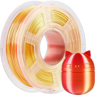 Anycubic PLA Silk Filament DC 1kg Red Gold (PLA, 1.75 mm, 1000 g), Filament 3D, Multicolore Anycubic PLA Silk Filament DC 1kg Red Gold (PLA, 1.75 mm, 1000 g), Filament 3D, Multicolore