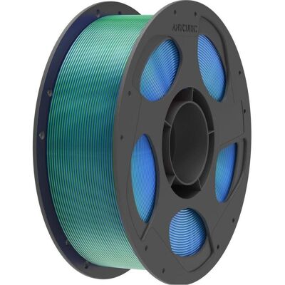 Anycubic PLA Silk Filament DC 1kg Blue Green (PLA, 1.75 mm, 1000 g), Filament 3D, Bleu, Vert, Multicolore Anycubic PLA Silk Filament DC 1kg Blue Green (PLA, 1.75 mm, 1000 g), Filament 3D, Bleu, Vert, Multicolore
