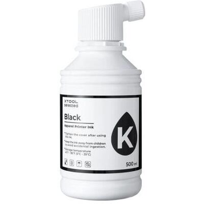 XTool Selected Apparel Printer Ink - Black (500 ml), 3D accessoires XTool Selected Apparel Printer Ink - Black (500 ml), 3D accessoires
