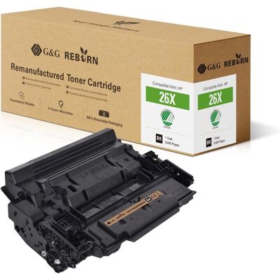 G&G Cartouche de toner noir HP 26X - Toner G&G Cartouche de toner noir HP 26X - Toner