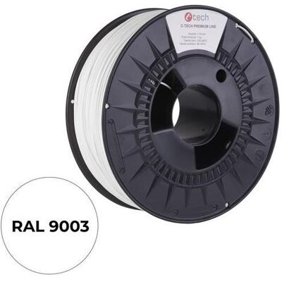 C-Tech Tisková struna (filament) PREMIUM LINE, ABS, dopravní bílá, RAL9003 (ABS, 1000 g), Filament 3D, Blanc C-Tech Tisková struna (filament) PREMIUM LINE, ABS, dopravní bílá, RAL9003 (ABS, 1000 g), Filament 3D, Blanc