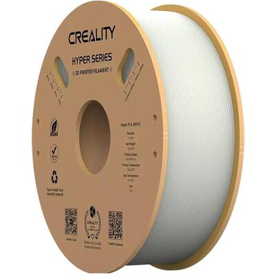 Creality Filament PLA Hyper, blanc, 1.75 mm, 1 kg (PLA, 1.75 mm, 1000 g), Filament 3D, Blanc Creality Filament PLA Hyper, blanc, 1.75 mm, 1 kg (PLA, 1.75 mm, 1000 g), Filament 3D, Blanc