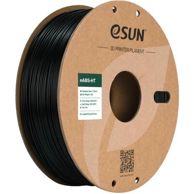 eSUN eABS-HT Haute Température Noir Filament 1.75mm 1Kg (ABS, 1.75 mm, 1000 g), Filament 3D, Noir eSUN eABS-HT Haute Température Noir Filament 1.75mm 1Kg (ABS, 1.75 mm, 1000 g), Filament 3D, Noir