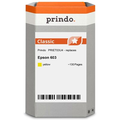 Prindo, Cartouche d'impression, compatible avec Epson 603 (Y) Prindo, Cartouche d'impression, compatible avec Epson 603 (Y)