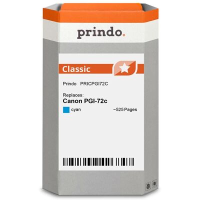 Prindo, Cartouche d'impression, compatible avec Canon PGI-72c (C) Prindo, Cartouche d'impression, compatible avec Canon PGI-72c (C)