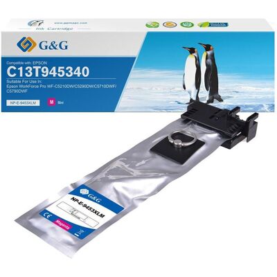 G&G, Cartouche d'impression, compatible Encre avec C13T945340, NP-E-9453M, magenta, 5000S (M) G&G, Cartouche d'impression, compatible Encre avec C13T945340, NP-E-9453M, magenta, 5000S (M)
