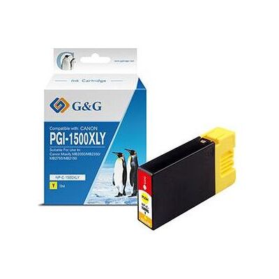 G&G - PGI-1500XL Y - Jaune - Canon Maxify MB2050 MB2350 - Cartouche d'encre G&G - PGI-1500XL Y - Jaune - Canon Maxify MB2050 MB2350 - Cartouche d'encre