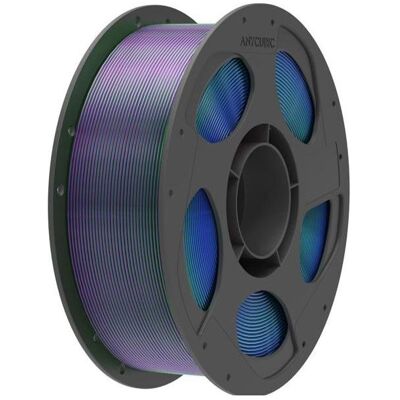 Anycubic PLA Silk Filament Tri-Color: Blue Green Purple (PLA, 1.75 mm, 1000 g), Filament 3D, Multicolore Anycubic PLA Silk Filament Tri-Color: Blue Green Purple (PLA, 1.75 mm, 1000 g), Filament 3D, Multicolore