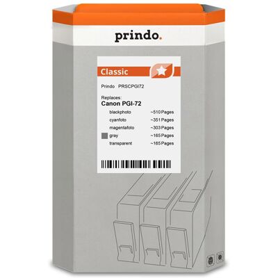 Prindo, Cartouche d'impression, Compatible avec Canon PGI-72 NoirPhoto MagentaPhoto CyanPhoto Prindo, Cartouche d'impression, Compatible avec Canon PGI-72 NoirPhoto MagentaPhoto CyanPhoto