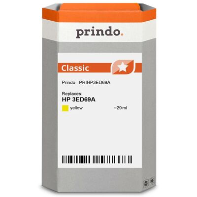 Prindo, Cartouche d'impression, compatible avec HP 712 (Y) Prindo, Cartouche d'impression, compatible avec HP 712 (Y)