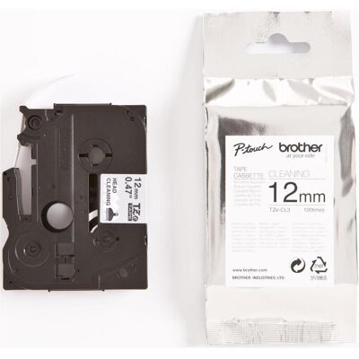 Brother Ruban d'étiquetage, Tzecl3 Cassette à Bande 12 mm (Nettoyage De La Tête) (1.20 cm, Noir) Brother Ruban d'étiquetage, Tzecl3 Cassette à Bande 12 mm (Nettoyage De La Tête) (1.20 cm, Noir)