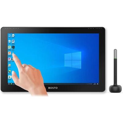 Bosto Tablette tout-en-un Studio 16HD (15.60", 5080 lpi), Tablette graphique, Noir Bosto Tablette tout-en-un Studio 16HD (15.60", 5080 lpi), Tablette graphique, Noir