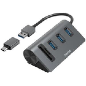 Hama USB Hub (USB-C, 5 ports), Station d’accueil + hub USB, Noir Hama USB Hub (USB-C, 5 ports), Station d’accueil + hub USB, Noir