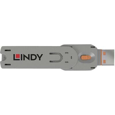 Lindy Clé pour le verrouillage du port USB, Sécurité notebook, Orange Lindy Clé pour le verrouillage du port USB, Sécurité notebook, Orange