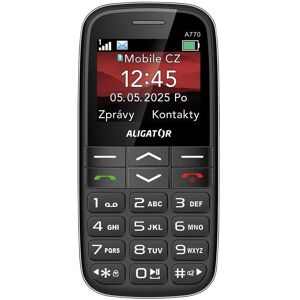Aligator A770 Senior schwarz + Tischladegerät (2.20"), Téléphone portable à touches, Noir Aligator A770 Senior schwarz + Tischladegerät (2.20"), Téléphone portable à touches, Noir