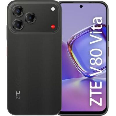 ZTE V80 VITA 4/256GB BLACK (256 Go, Midnight Black, Noir, 6.75", Double SIM hybride, 4G), Téléphone portable, Noir ZTE V80 VITA 4/256GB BLACK (256 Go, Midnight Black, Noir, 6.75", Double SIM hybride, 4G), Téléphone portable, Noir