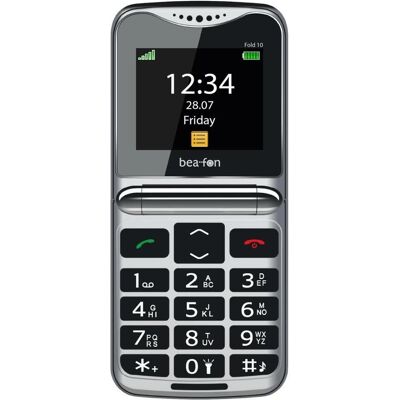 Bea-Fon Fold 10 LTE (2.20", 0.30 Mpx), Téléphone portable à touches, Argent, Noir Bea-Fon Fold 10 LTE (2.20", 0.30 Mpx), Téléphone portable à touches, Argent, Noir