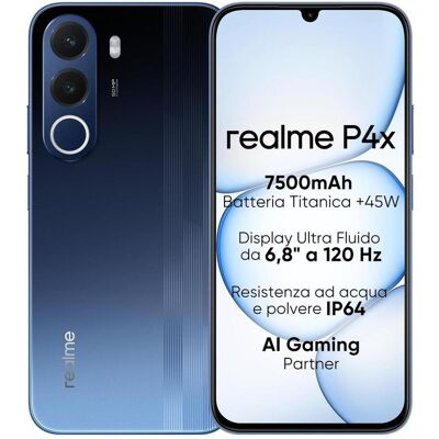 realme P4X 4G Dual Sim 4GB RAM 128GB - Blue (128 Go, Bleu, Bleu fantôme, Marine, 6.80", Double SIM, 4G), Téléphone portable, Bleu realme P4X 4G Dual Sim 4GB RAM 128GB - Blue (128 Go, Bleu, Bleu fantôme, Marine, 6.80", Double SIM, 4G), Téléphone portable, Bleu